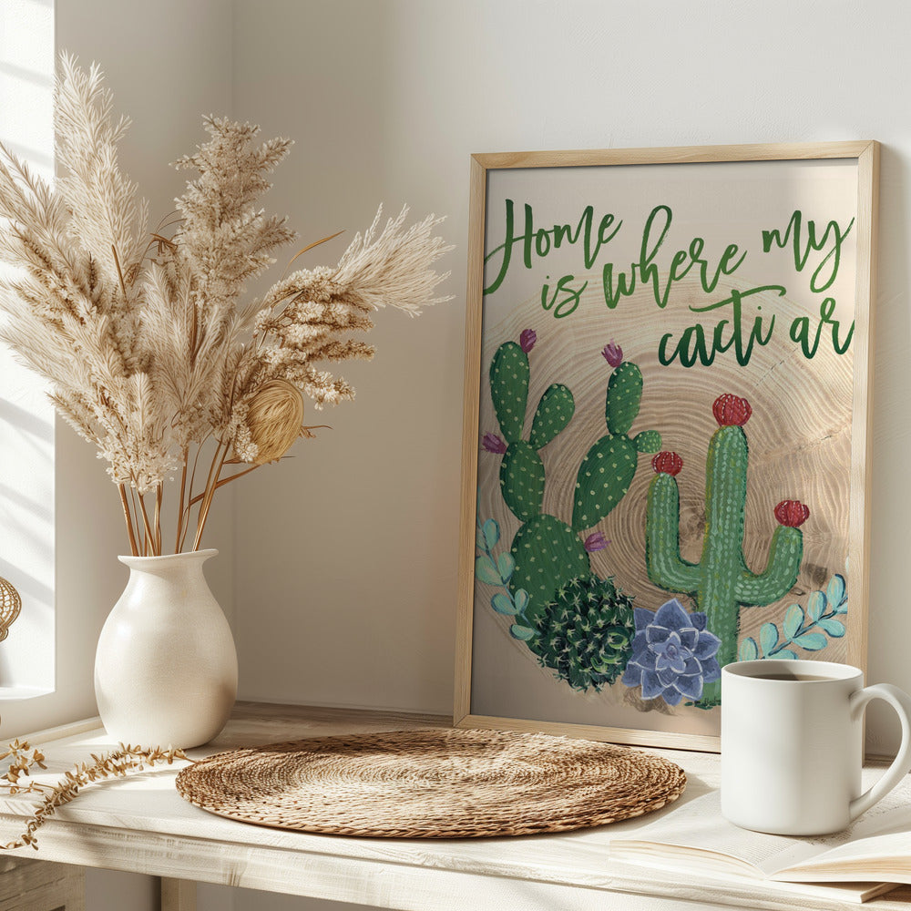 Home is where my cacti are Poster