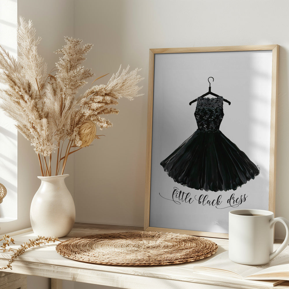 Little black dress in hanger Poster