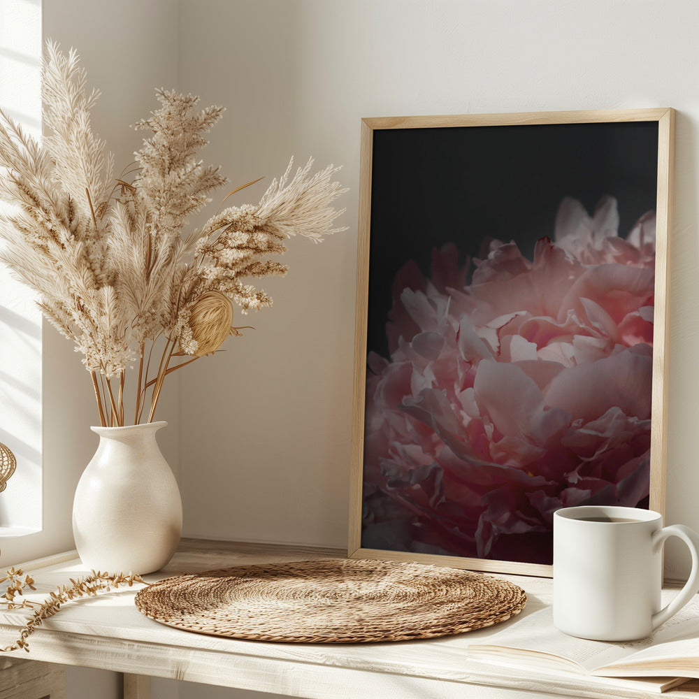 Moody blush peony I Poster