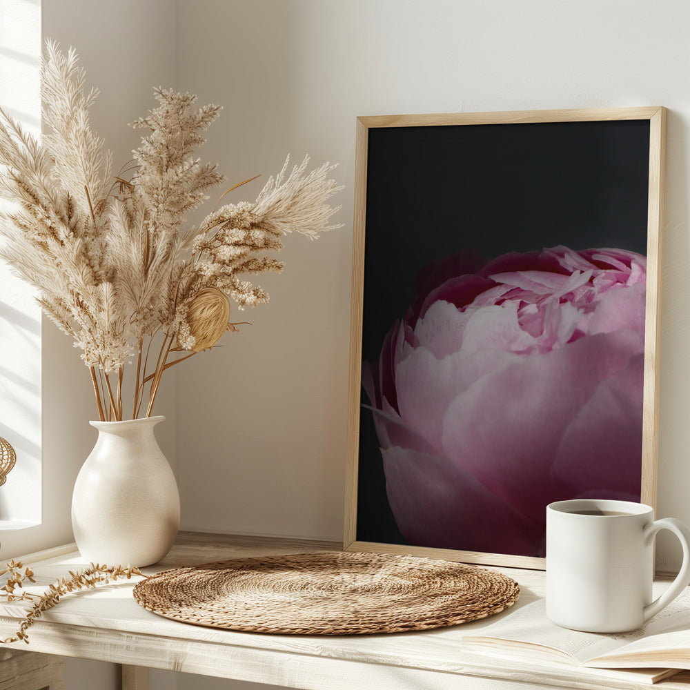 Moody pink peony II Poster