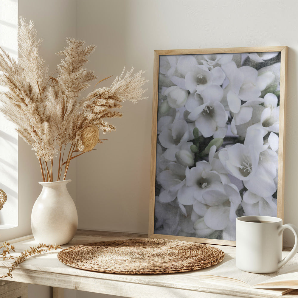 Distressed freesias V Poster