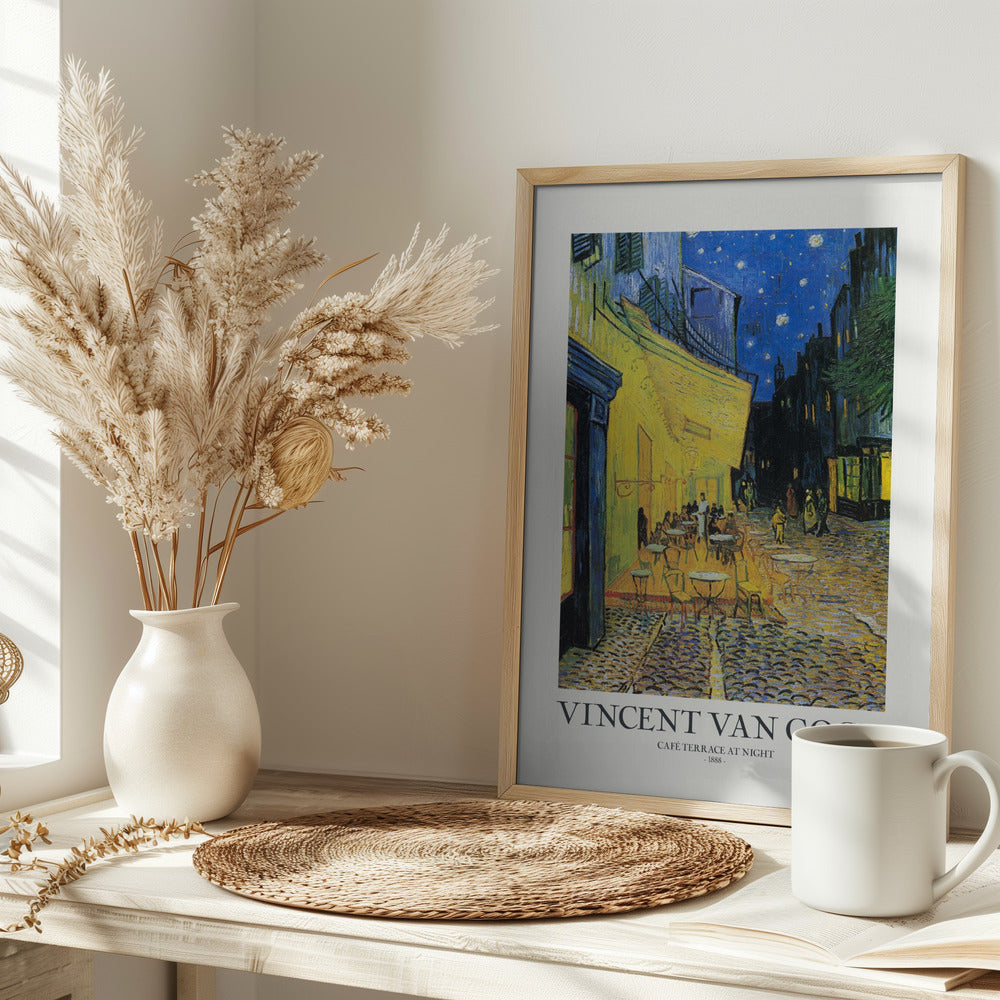 Café Terrace At Night Poster