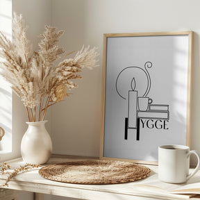 Hygge line art illustration Poster