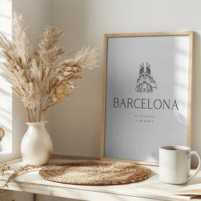 Barcelona city coordinates Poster