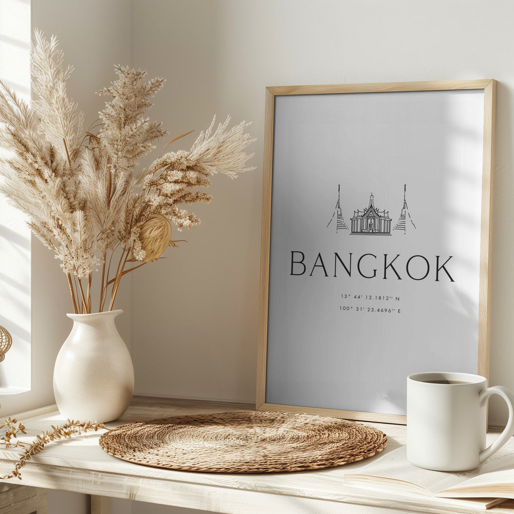 Bangkok coordinates Poster