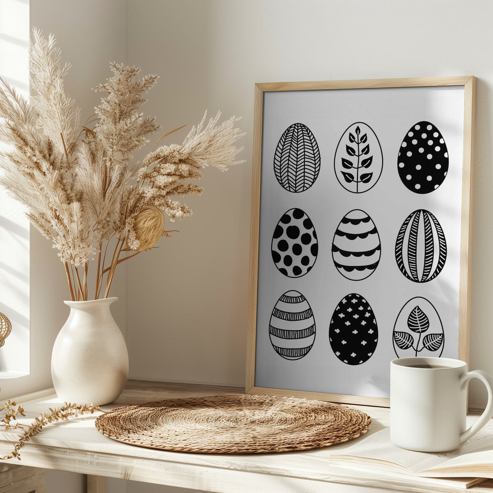 Scandi Easter eggs Poster