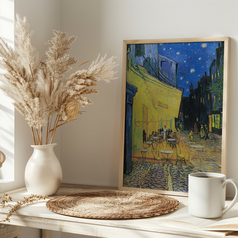 Café Terrace At Night Poster