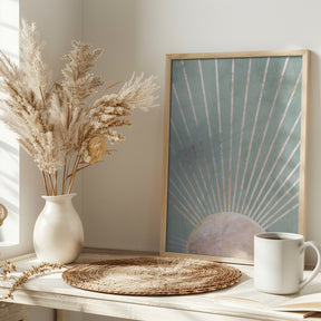 Sage Green Boho Sun Poster