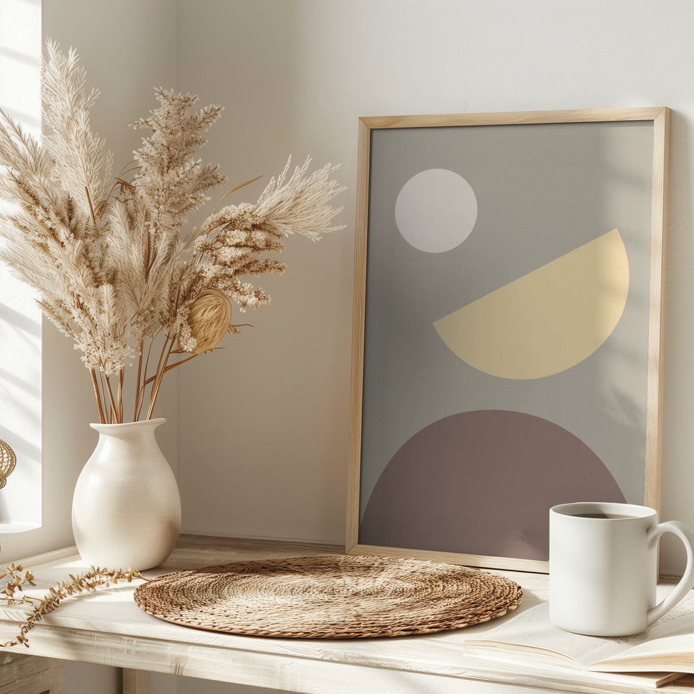 Arches Yellow and Gray Poster