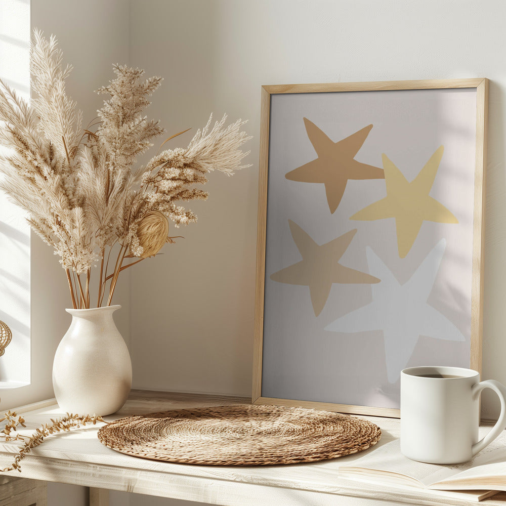 Stars Yellow Poster