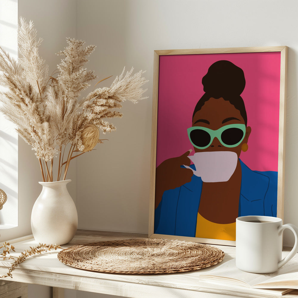 Women Drinking Coffee Poster