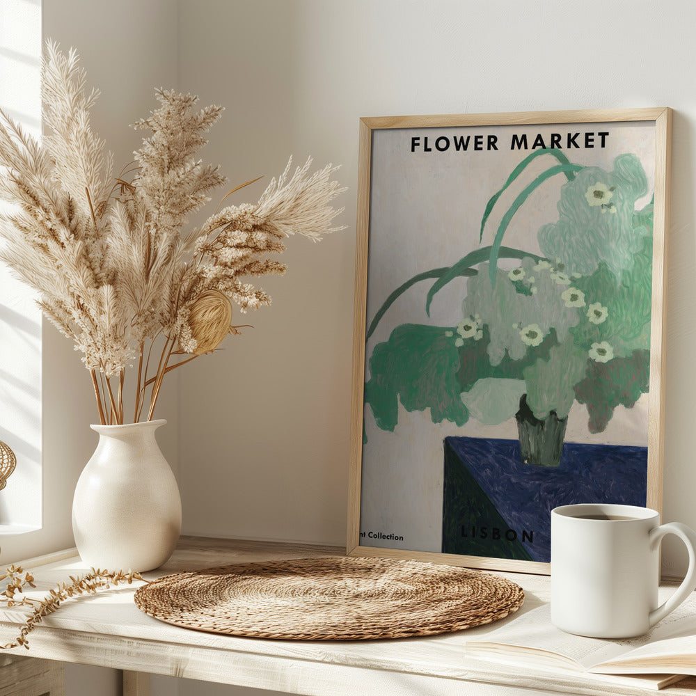 Flower Market. Lisbon Poster