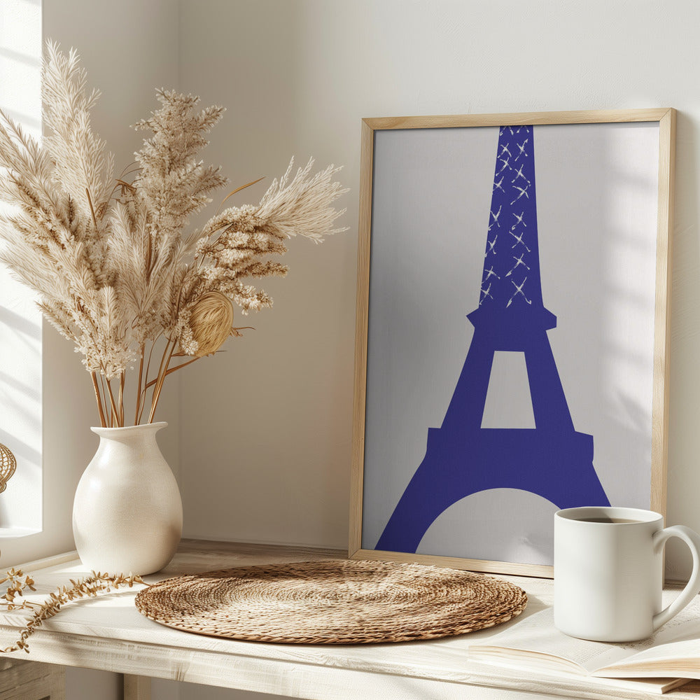 Eiffel Bleu Poster