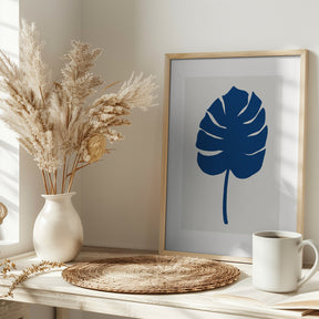 Leaf Blue Poster