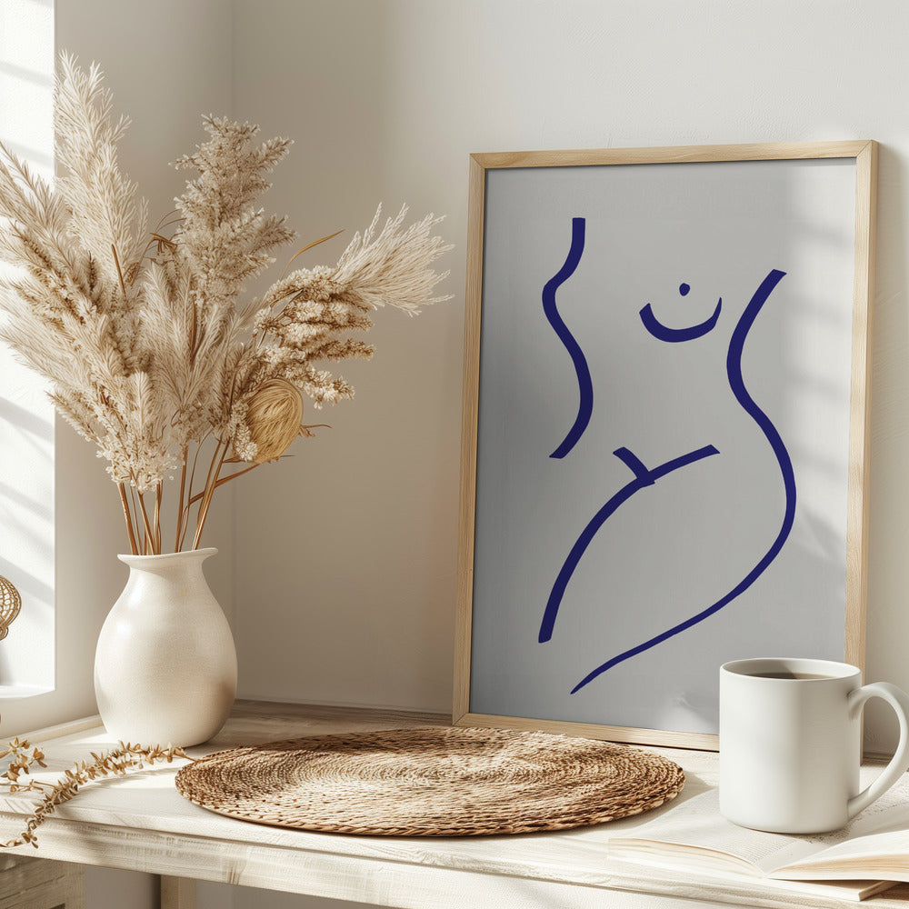 Nude Blue Poster