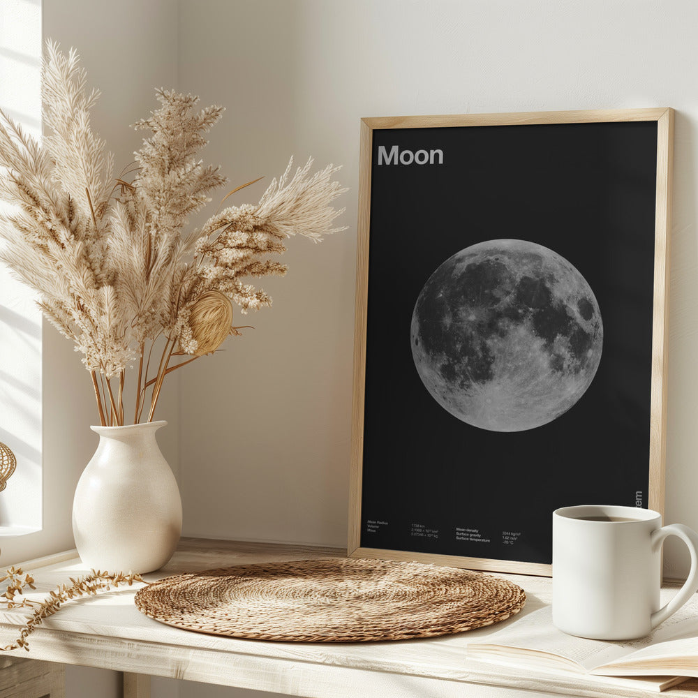 Solar System Moon Poster