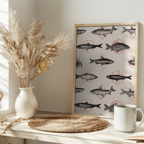 Fishes In Geometrics Nº4 Poster