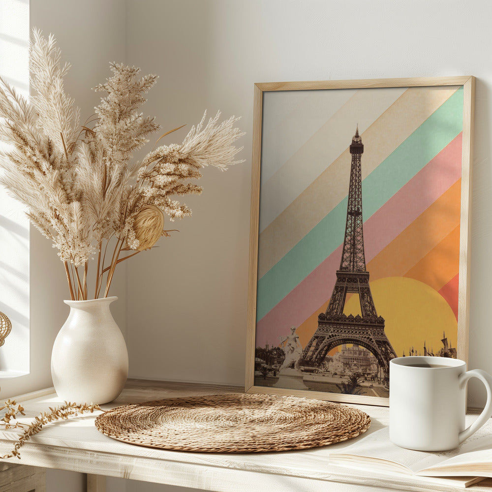 Eiffel Tower Rainbow Poster