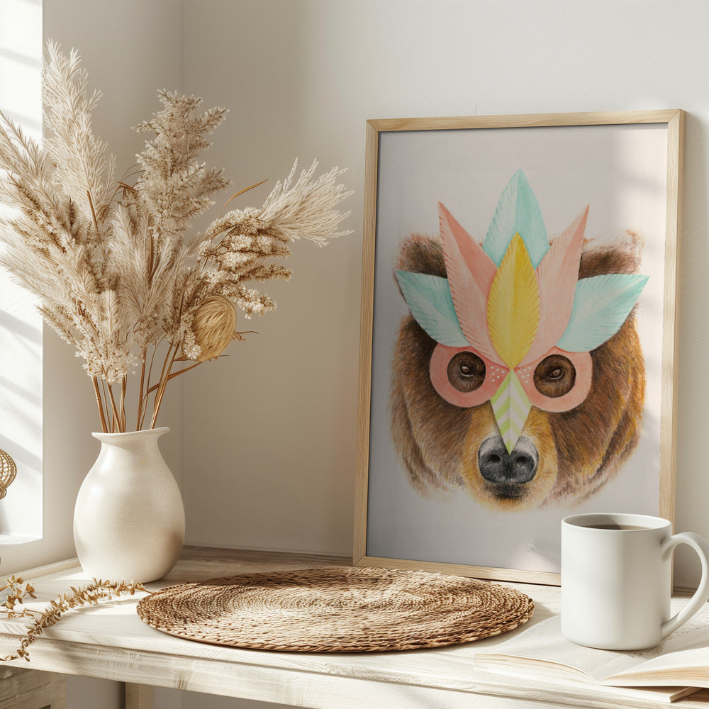 Bear Paper Mask Poster