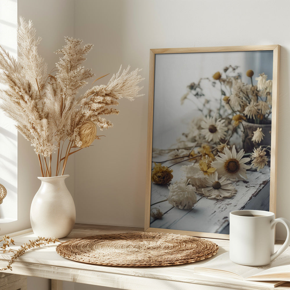 Dry Flowers Arrangement Poster