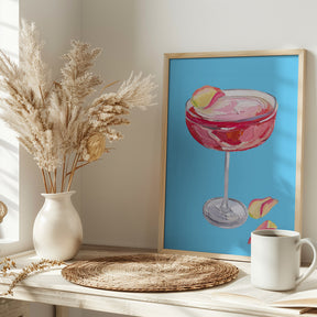 Sparkling Rose Gin Cocktail Poster