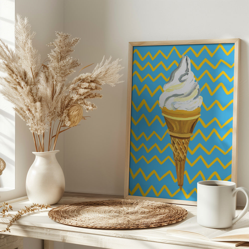 Ice Cream Blue Poster