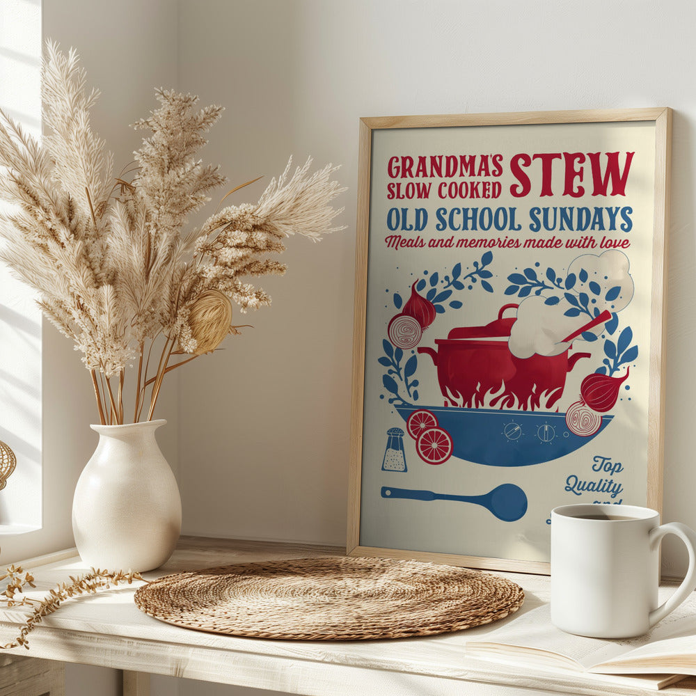 Grandmas Stew kitchen print Poster