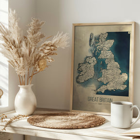 Great Britain map Poster