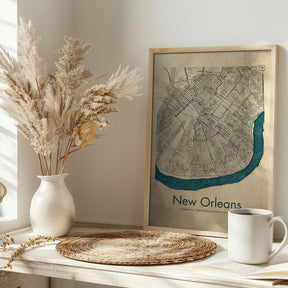 New Orleans map Poster