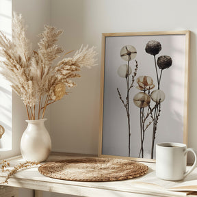 Glass Ball Flowers Poster