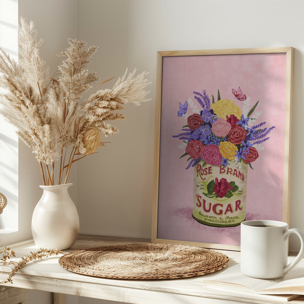 Flowers In a vintage Can Poster