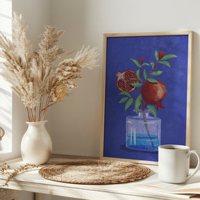 pomegranate in Vase Poster