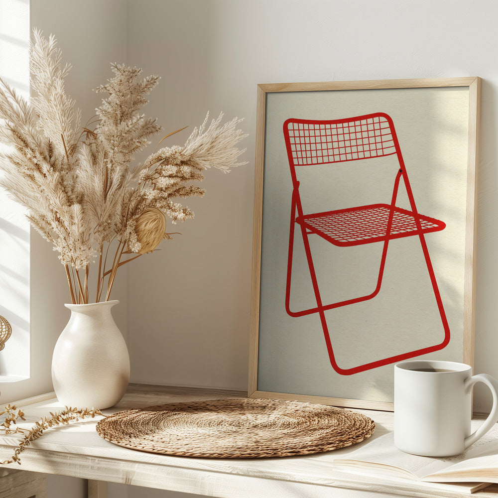 Ted Net Chair Red Poster