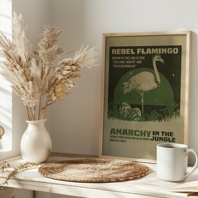 Flamingo rebel print Poster