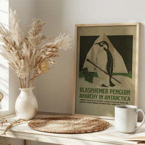 Penquin funny print Poster