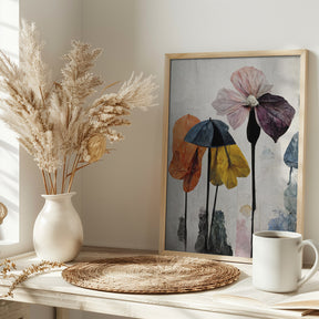 Umbrella Flowers No2 Poster