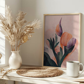 Tangelo Tulips No 2 Poster