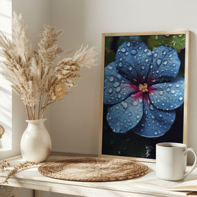 Blue Lagoon Flower Poster