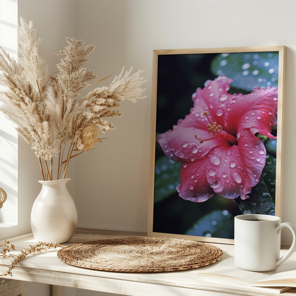 Pink Hibiscus Poster