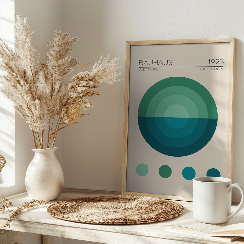 Bauhaus Mavi Daire Poster