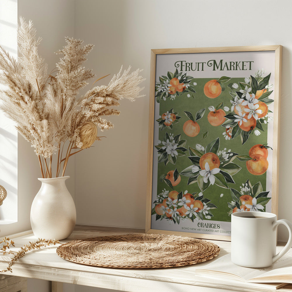 Fruit Market - Oranges Poster