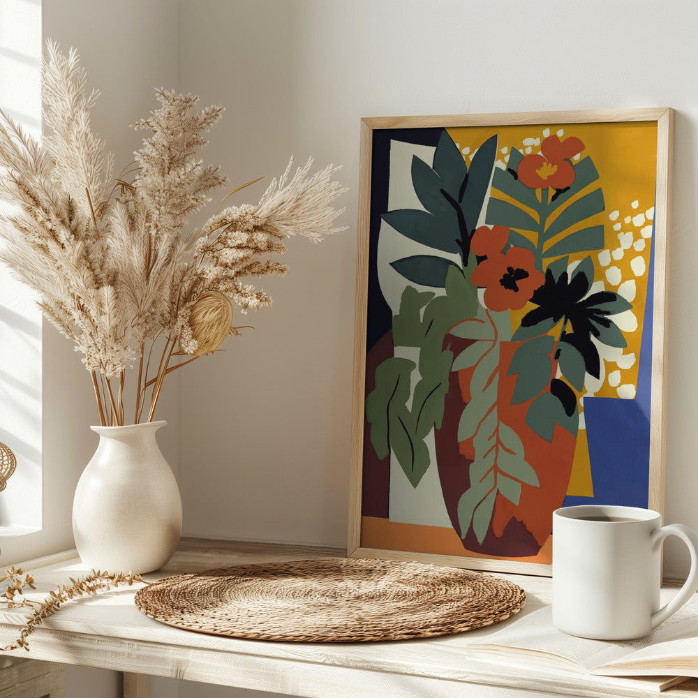 Abstract Flower Impressions Poster