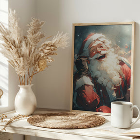 Laughing Santa Poster