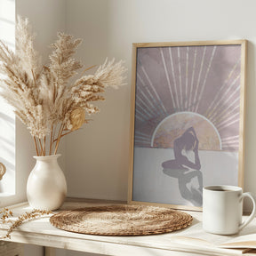 Pink Gold Sun Yoga 2 Poster