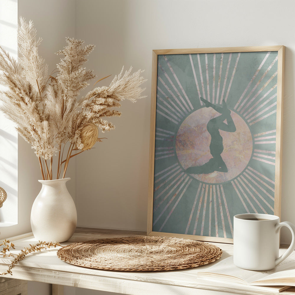 Yoga Boho Sun Green 4 Poster