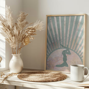 Yoga Boho Sun Rise Green 4 Poster