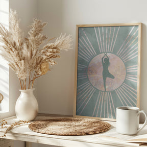 Yoga Boho Sun Green 1 Poster