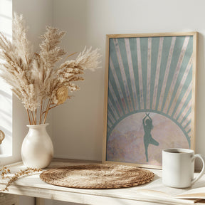 Yoga Boho Sun Rise Green 1 Poster