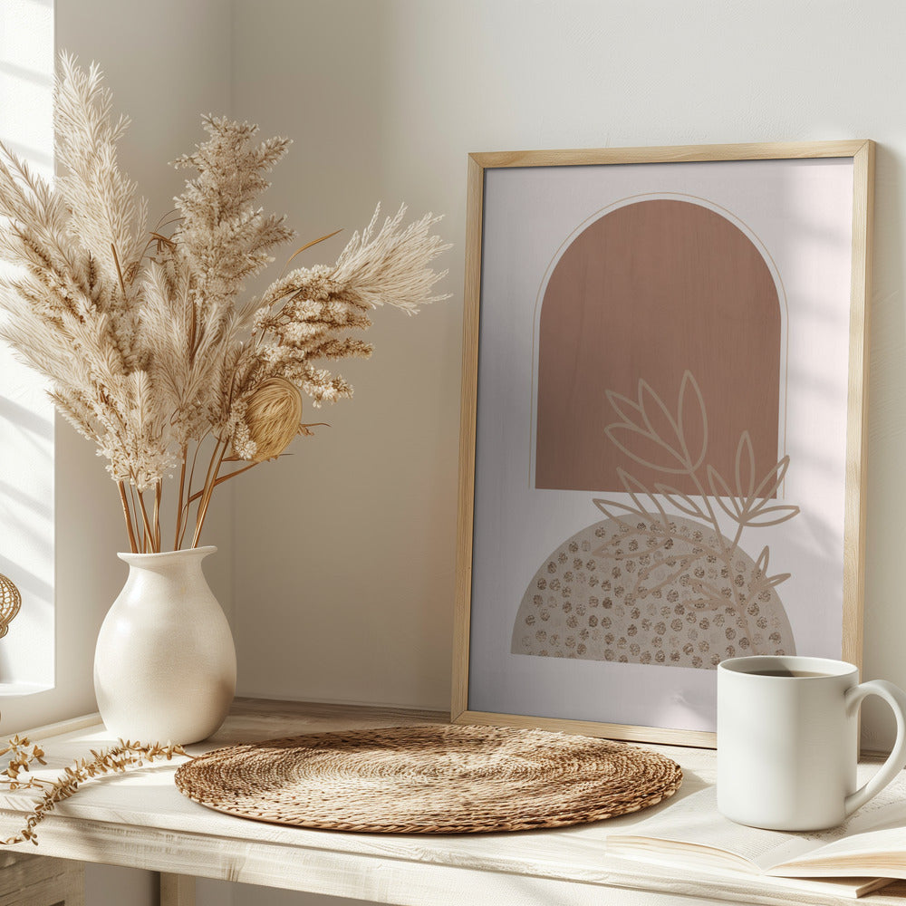 Boho Beige 1 Poster