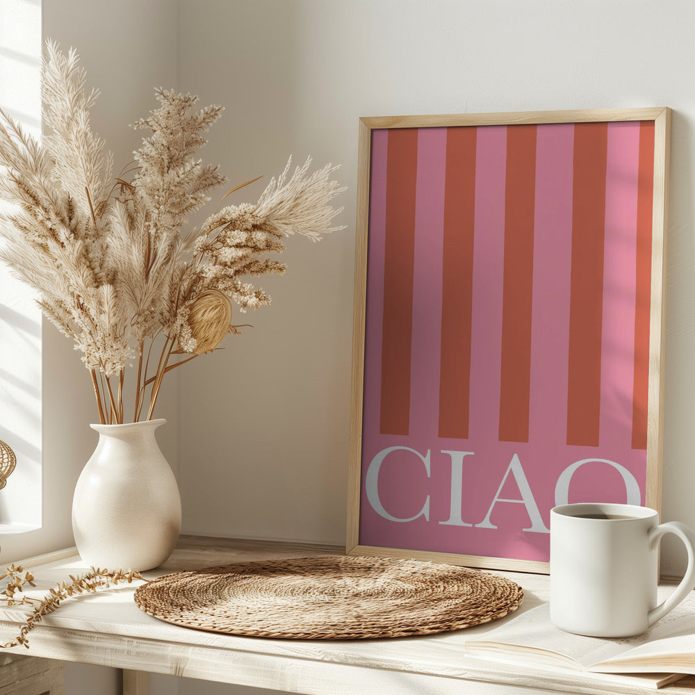 Ciao Stripes Poster